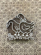 Duo of Duck, stamp ceramic mold scrapbooking tjap batik printing floral carved stamps.