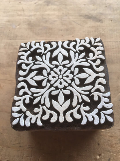 Tile Designs wooden Printing Blocks, hand carved Indian wood printing block; textile stamp; pottery stamp,