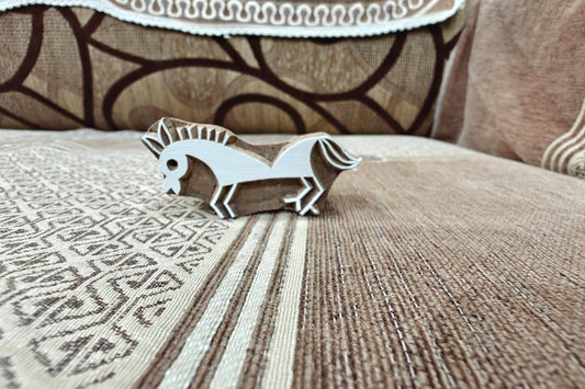 Tribal Horse pottery stamp ceramic mold scrapbooking tjap batik printing floral carved stamps.