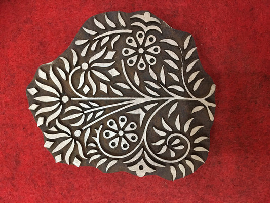 Floral Mandala Wood Stamp; Pottery Stamp; Wood Printing Block; Indian Stamp; Soap Stamp; Textile Print Block
