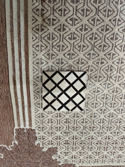 Mini square 3 pottery stamp ceramic mold scrapbooking tjap batik printing floral carved stamps.