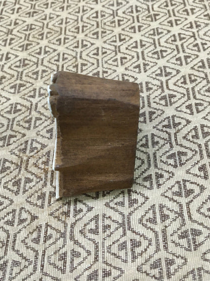 Crossing Allium Seedhead, hand carved Indian wood printing block; textile stamp; pottery stamp,