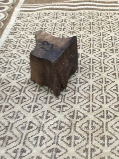 Small Cat, hand carved Indian wood printing block; textile stamp; pottery stamp,
