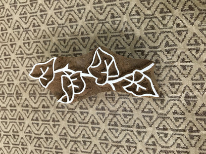 An Ivy Leaf vine pottery stamp ceramic mould scrapbooking tjap batik printing floral carved stamps.