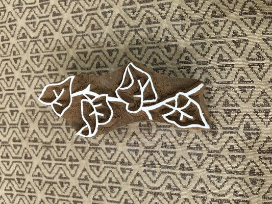 An Ivy Leaf vine pottery stamp ceramic mould scrapbooking tjap batik printing floral carved stamps.
