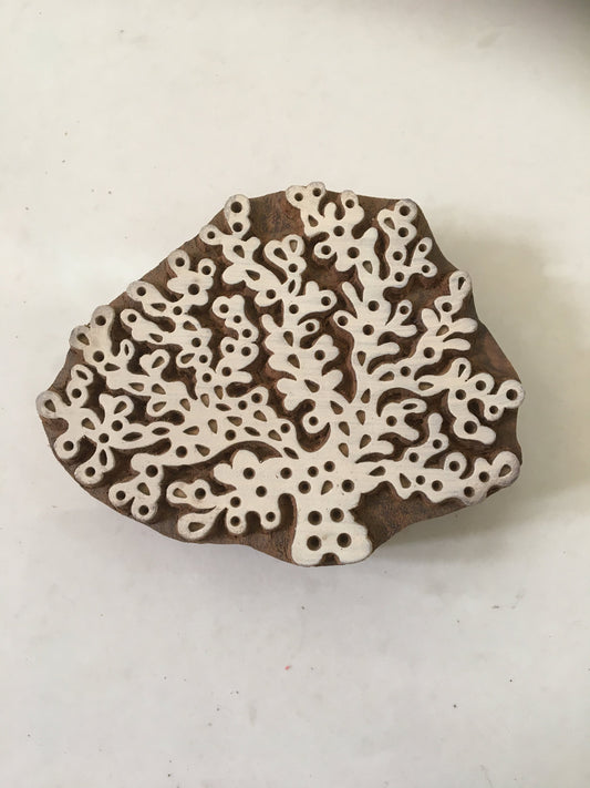 Wooden Carved Stamp  , seaweed stamp ; pottery stamp; textile stamp; Indian print block; clay stamp.