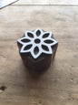 Eight Leaves flower, hand carved Indian wood printing block; textile stamp; pottery stamp,