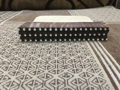 Dotty Border, hand carved Indian wood printing block; textile stamp; pottery stamp,