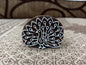 A Dancing Peacock ,pottery stamp ceramic mold scrapbooking tjap batik printing floral carved stamps.