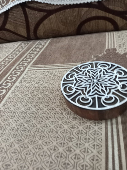 A Curly & Curvy Repeat Pattern Block 013 ,pottery stamp ceramic mould scrapbooking tjap batik printing floral carved stamps.