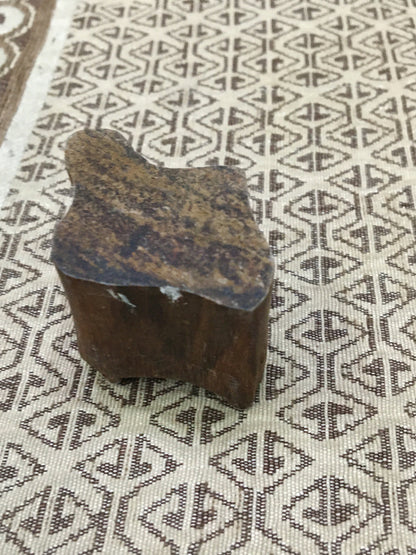 Walking Pair of Paws, hand carved Indian wood printing block; textile stamp; pottery stamp,