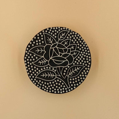 Dotty Rose Mandal ,pottery stamp ceramic mould scrapbooking tjap batik printing floral carved stamps.