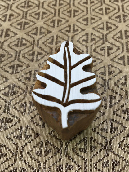 Tropical tree, hand carved Indian wood printing block; textile stamp; pottery stamp,