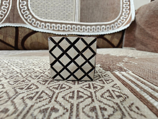 Mini square 3 pottery stamp ceramic mold scrapbooking tjap batik printing floral carved stamps.
