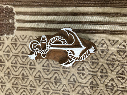 Anchor & Rope ,pottery stamp ceramic mould scrapbooking tjap batik printing floral carved stamps.