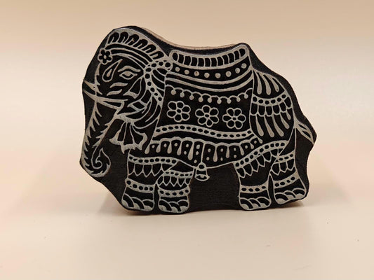 Detailed Elephant pottery stamp ceramic mold scrapbooking tjap batik printing floral carved stamps.