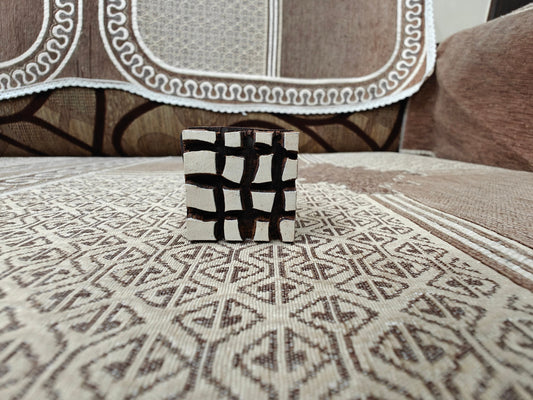 Mini Square 3 pottery stamp ceramic mold scrapbooking tjap batik printing floral carved stamps.