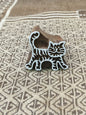 Small Cat, hand carved Indian wood printing block; textile stamp; pottery stamp,