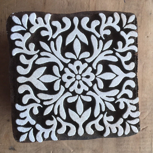 Tile Designs wooden Printing Blocks, hand carved Indian wood printing block; textile stamp; pottery stamp,