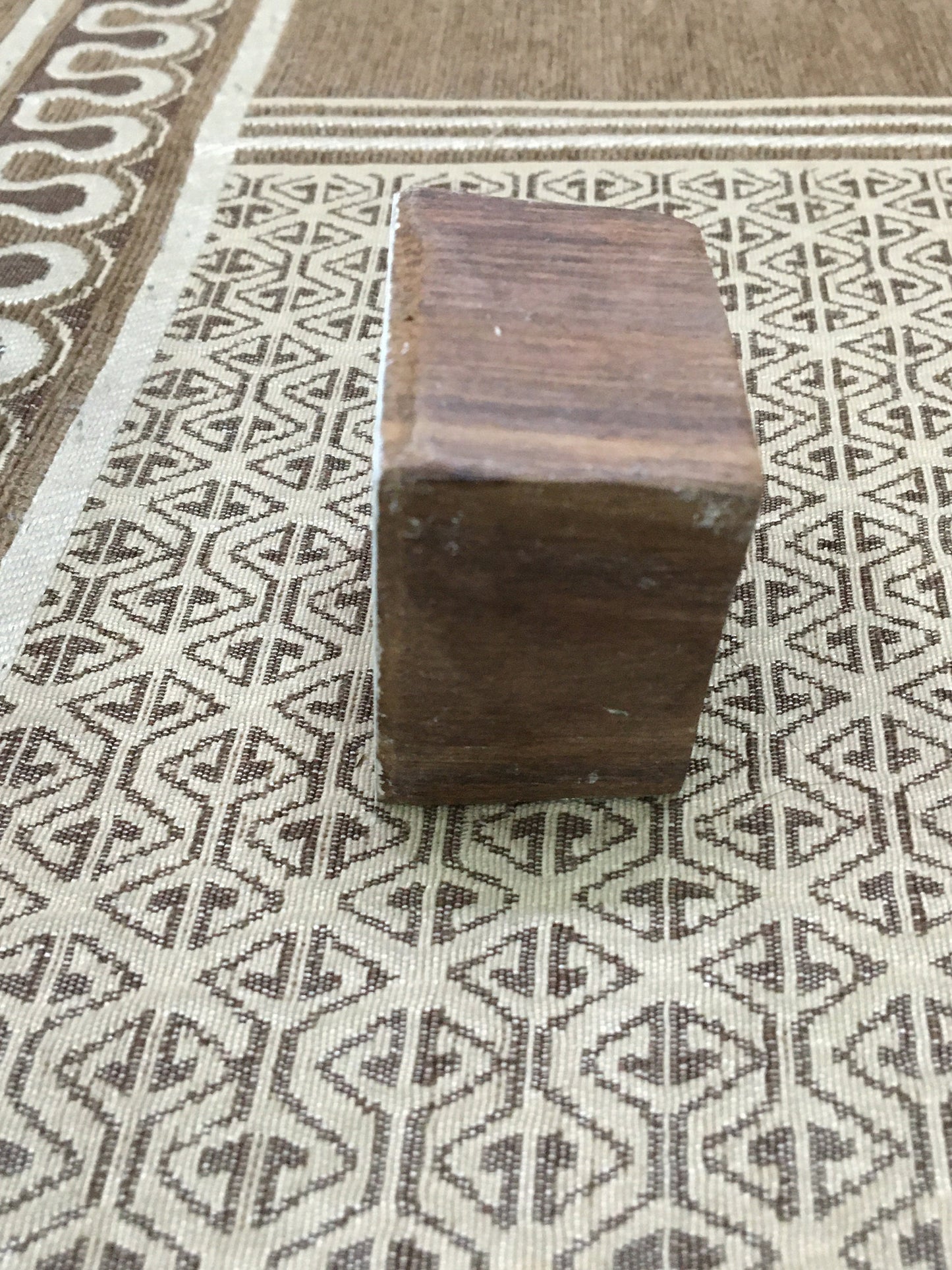 Repeat Pattern Square, hand carved Indian wood printing block; textile stamp; pottery stamp,