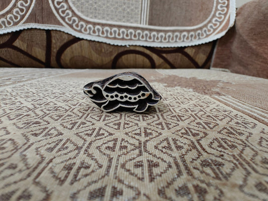 Mini Turtle pottery stamp ceramic mold scrapbooking tjap batik printing floral carved stamps.